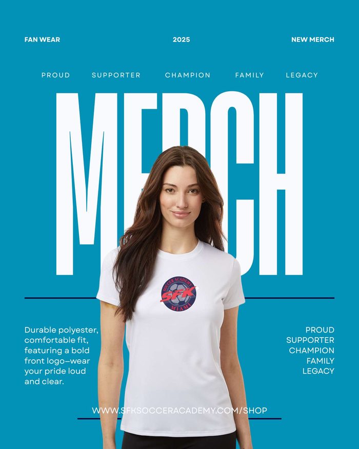 Women's white fan wear tee with big logo